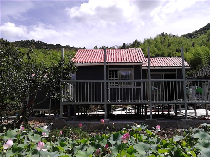 潮爆了！合成樹脂瓦與移動木屋完美搭檔